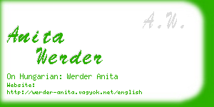 anita werder business card